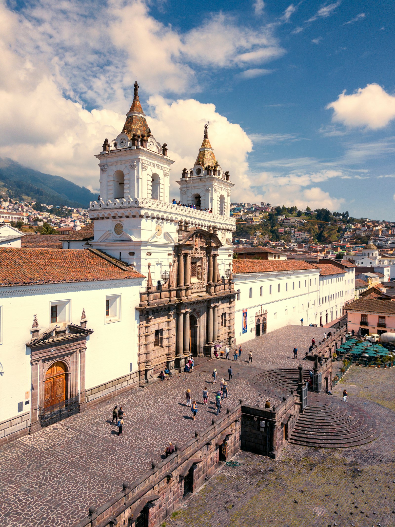 View of the historic centre of Quito